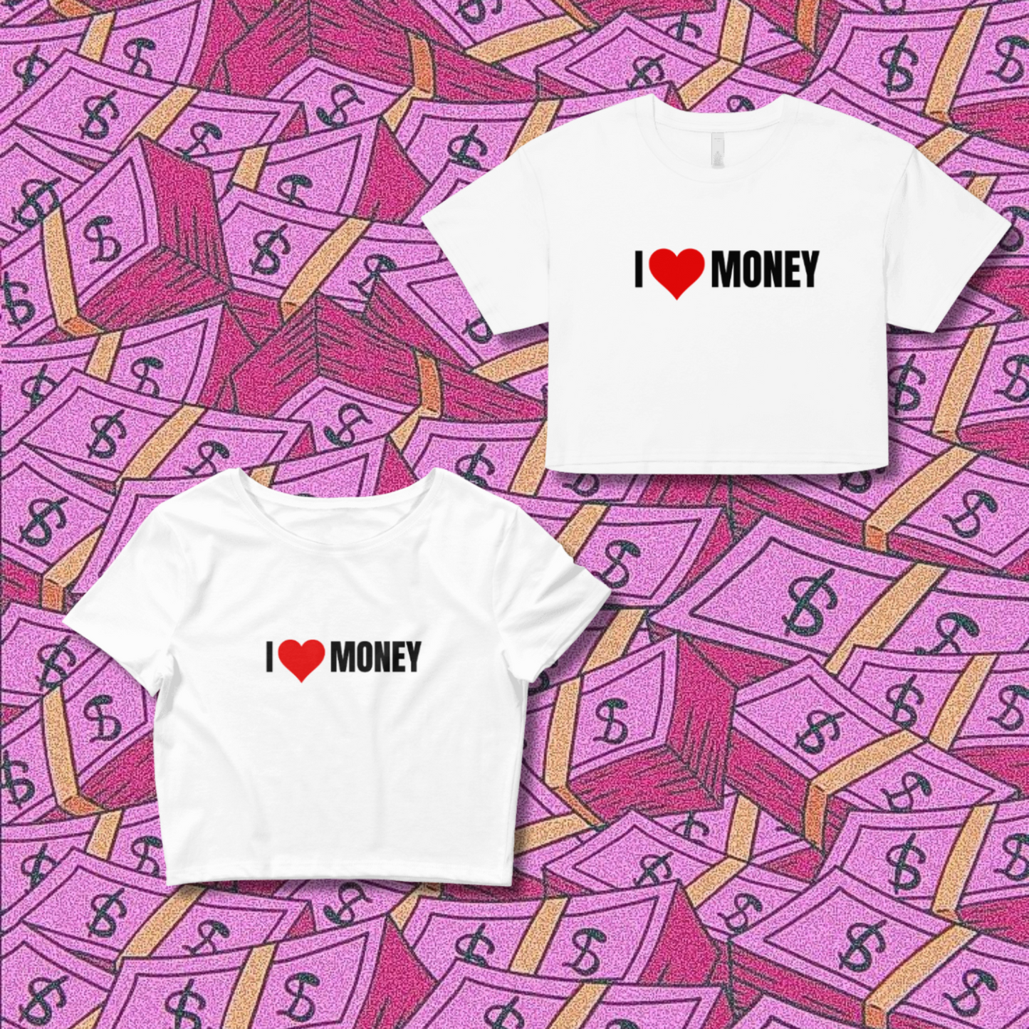 I Love Money Crop Top