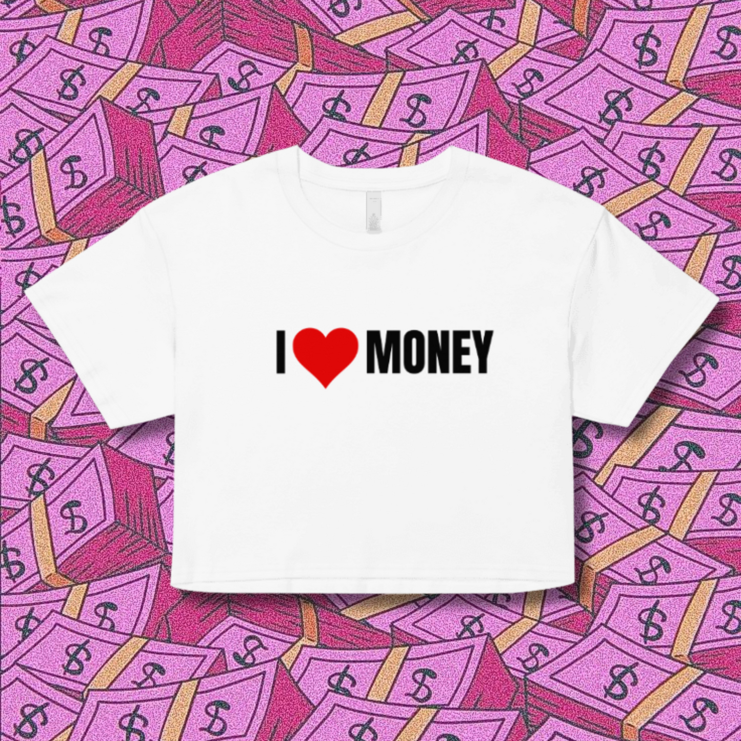 I Love Money Crop Top