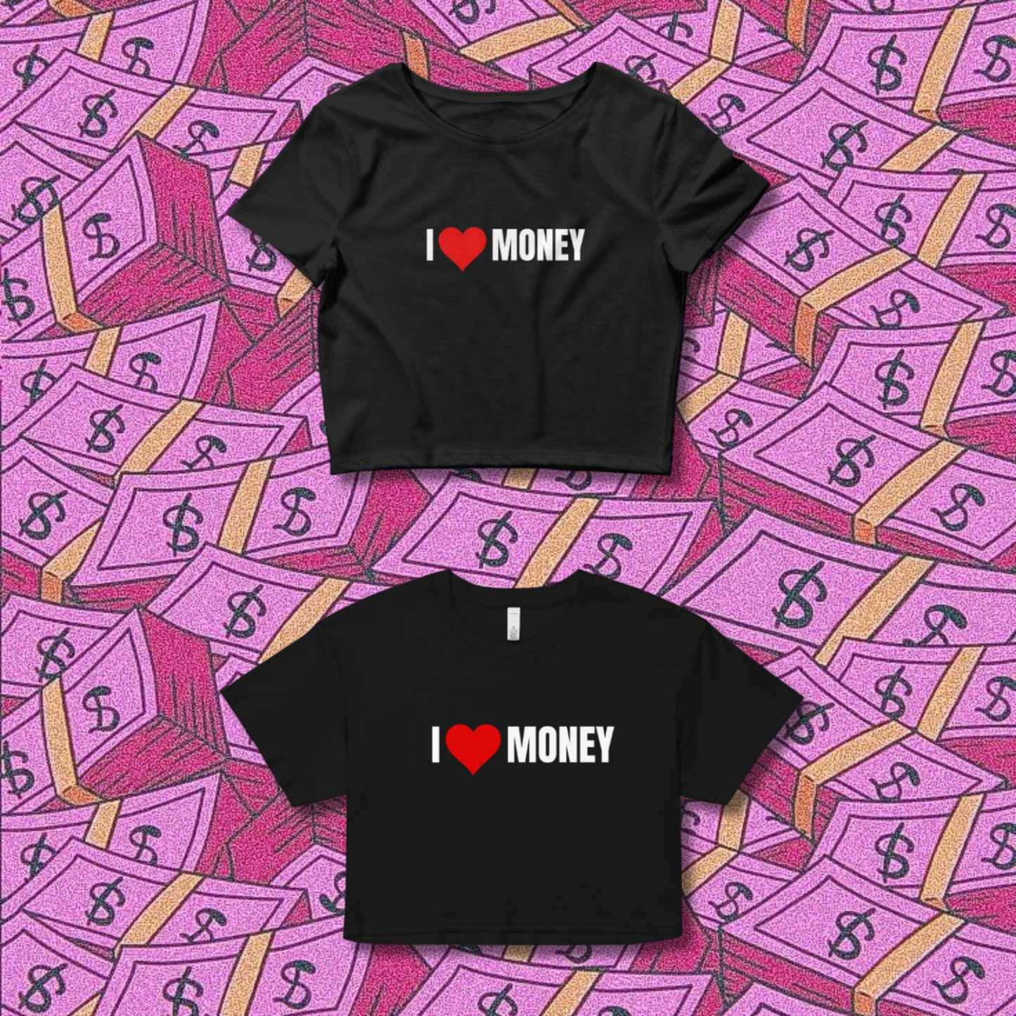 I Love Money Crop Top