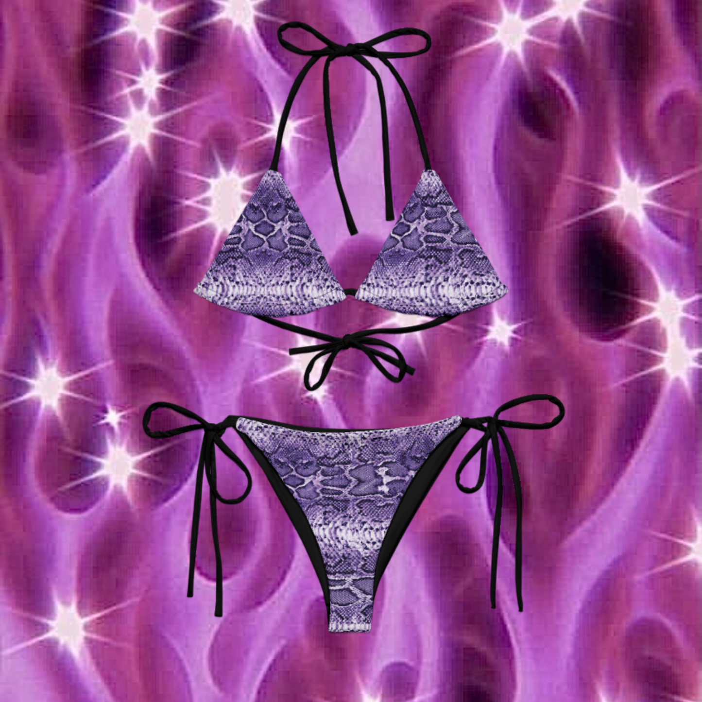Purple Snake Skin Bikini