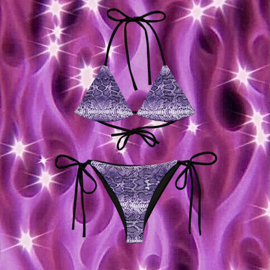Purple Snake Skin Bikini